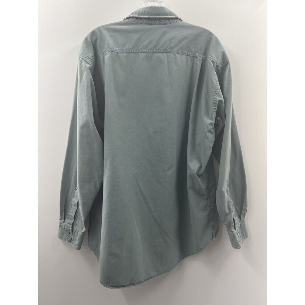 Bushlan Men’s Long Sleeve Button Front Vintage (89) Hunting Shirt Green Large - Picture 9 of 12